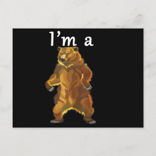 I'm a Bear Grizzly and Brown Bears Postcard