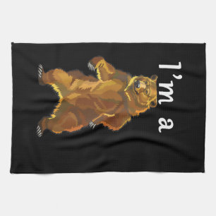 I'm a Bear Grizzly and Brown Bears Tea Towel