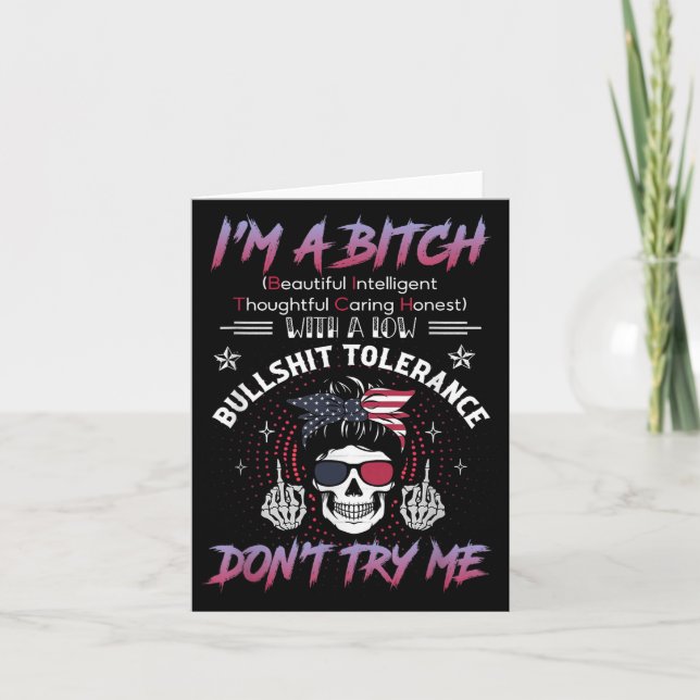 I'm A Beautiful Intelligent Thoughtful Caring Hone Card (Front)