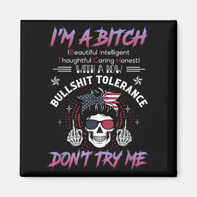 I'm A Beautiful Intelligent Thoughtful Caring Hone Magnet (Front)