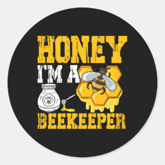 I'M A Beekeeper Beekeeg Expert Bee Apiary Honey Classic Round Sticker
