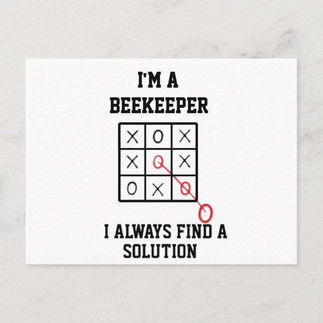 Im A Beekeeper I Always Find A Solution  Postcard (Front)
