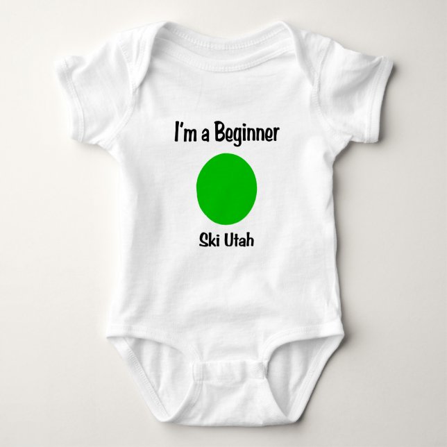 I'm a Beginner Ski Utah Baby Bodysuit (Front)
