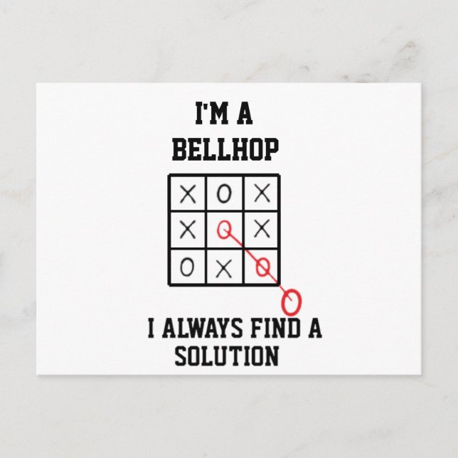 Im A Bellhop I Always Find A Solution  Postcard (Front)