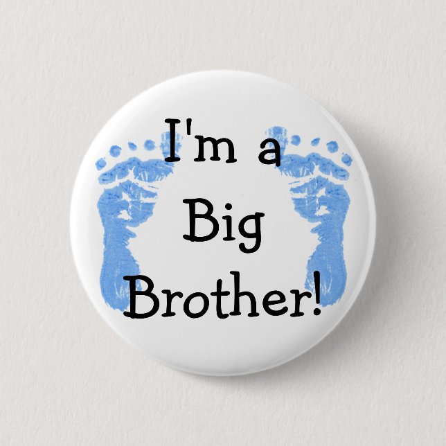 I'm a Big Brother! 6 Cm Round Badge (Front)