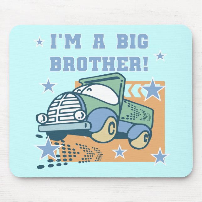 I'm a Big Brother - Truck Tshirts and Gifts Mouse Mat (Front)
