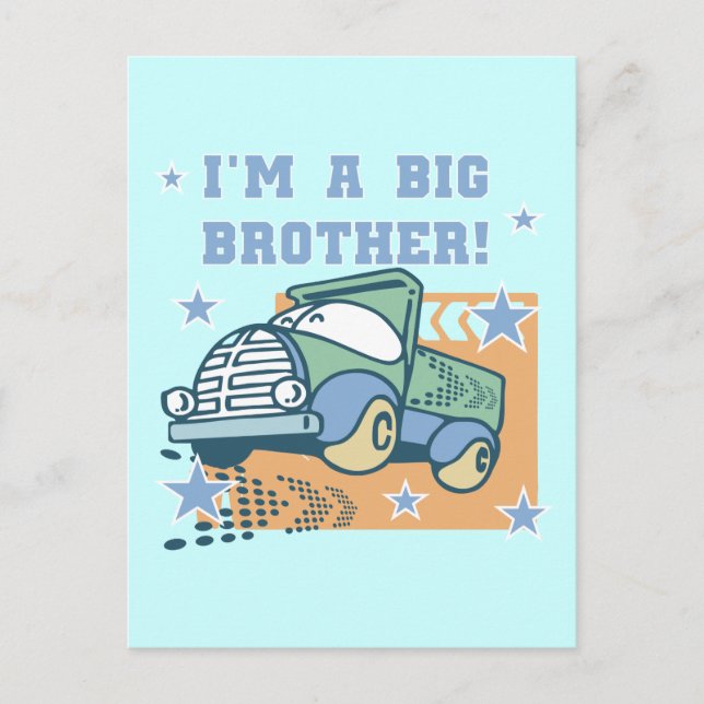 I'm a Big Brother - Truck Tshirts and Gifts Postcard (Front)