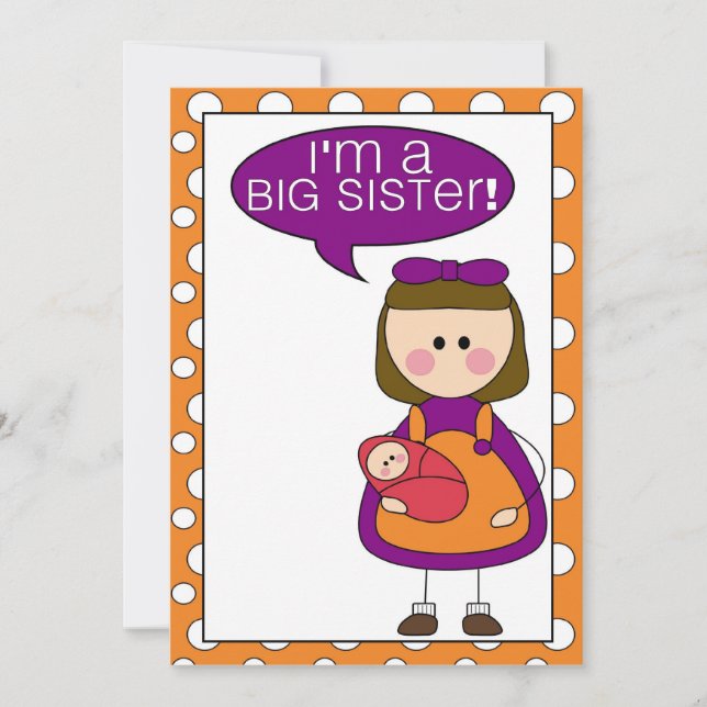 i'm a big sister (sister) announcement (Front)
