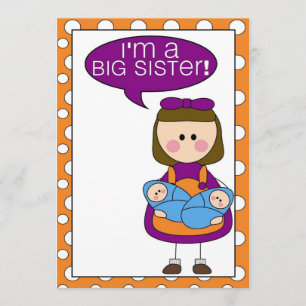 i'm a big sister (twin boys) announcement