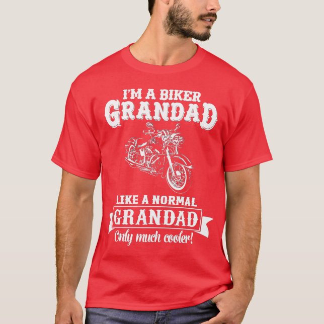 im a biker grandad friends T-Shirt (Front)