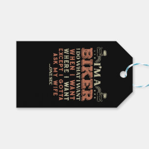 Im A Biker I Do What I Want Funny Motorcycle Motor Gift Tags