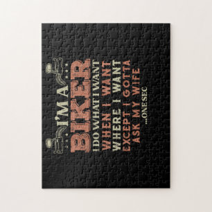Im A Biker I Do What I Want Funny Motorcycle Motor Jigsaw Puzzle