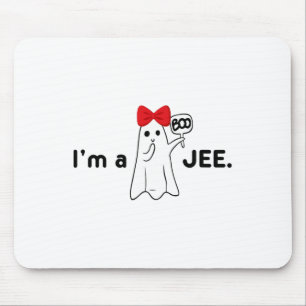 I'm A Boo Jee Funny Cute Red Bow Girl Lady Spooky Mouse Mat