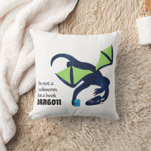 I'm a book dragon cushion