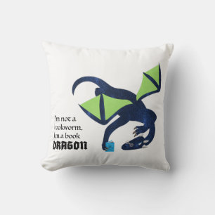I'm a book dragon cushion