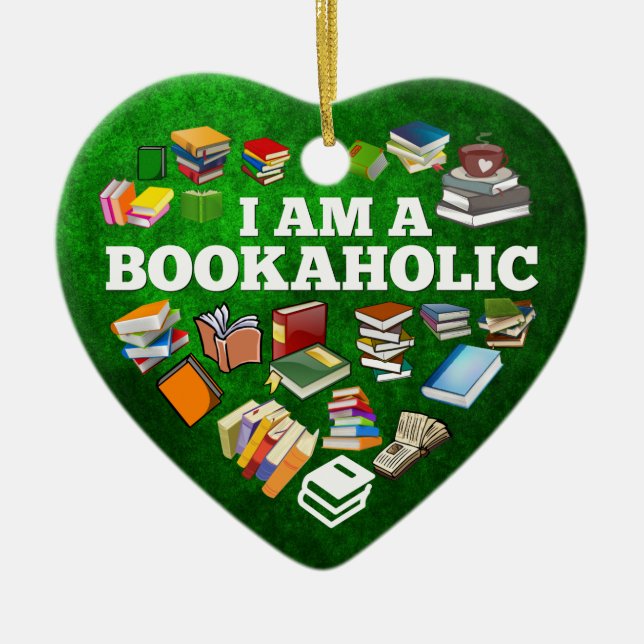 I'm A Bookaholic Ceramic Tree Decoration (Front)