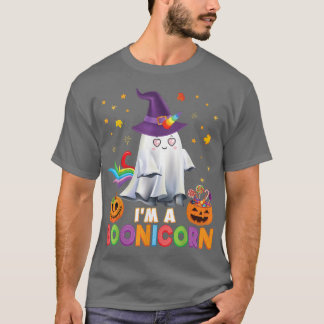 Im A Boonicorn Unicorn Ghost Halloween Witch Pumpk T-Shirt