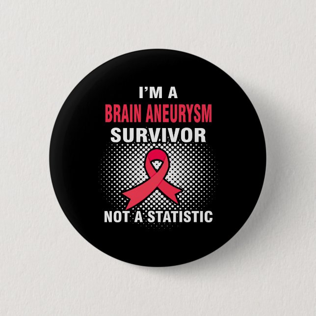 I'm a BRAIN ANEURYSM Survivor  6 Cm Round Badge (Front)