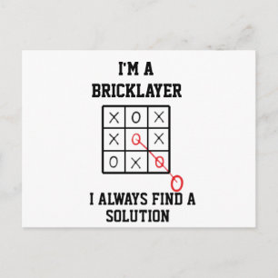 Im A Bricklayer I Always Find A Solution Postcard