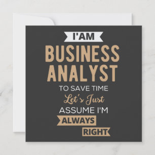 im a business analyst to save time invitation
