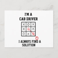 Im A Cab Driver I Always Find A Solution  Postcard