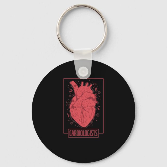 I'm a cardiologist heart and doctor key ring (Front)