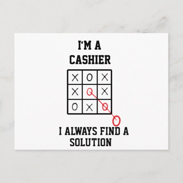 Im A Cashier I Always Find A Solution  Postcard (Front)