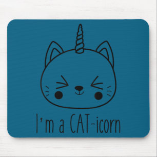 I'm a cat-icorn cute funny cat unicorn kawaii mouse mat