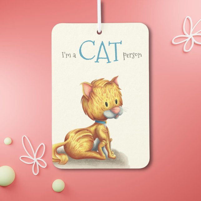 I'm a Cat Person Cute Illustrated Car Air Freshener (Creator Uploaded)