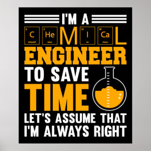 I'm A Chemical Engineer I'm Right Poster