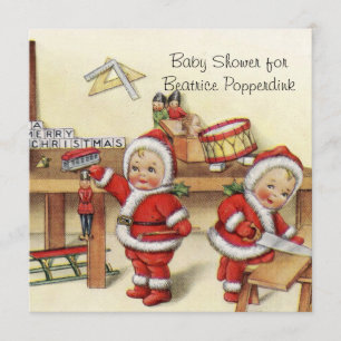 I'm a Christmas Baby Gift set, shower accessories Invitation