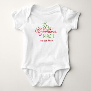 I'm a Christmas Miracle Baby Bodysuit