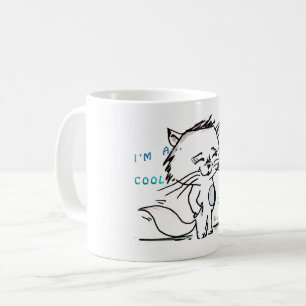 I'm a cool cat cartoon drawing coffee mug