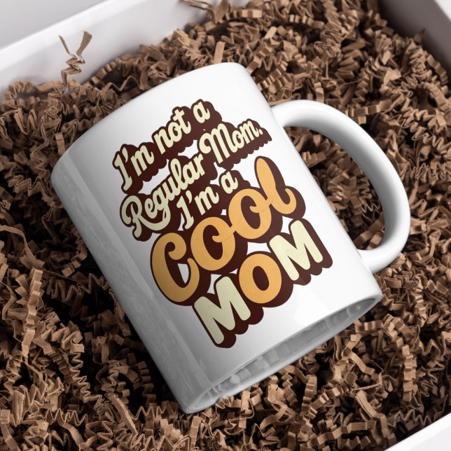 I'm a cool mum Modern Funny Retro mum  Coffee Mug (Creator Uploaded)