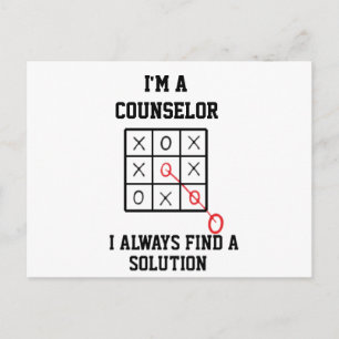 Im A Counsellor I Always Find A Solution Postcard