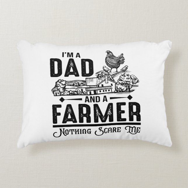 I'm A Dad and A Farmer | Farming Decorative Cushion (Front)