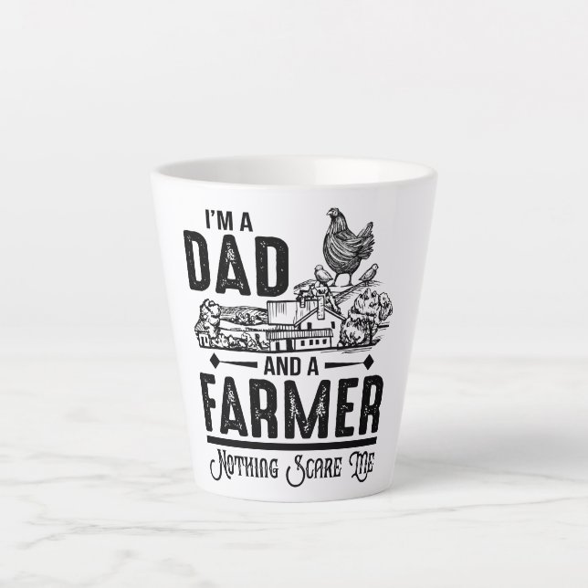 I'm A Dad and A Farmer | Farming Latte Mug (Front)