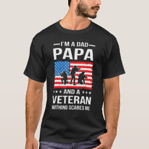 I'm A Dad Grandpa And A Veteran U S Flag T-Shirt