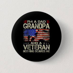 Im A Dad Grandpa And Veteran Fathers Day 6 Cm Round Badge