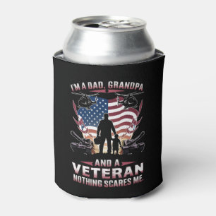 I'm A Dad Grandpa And Veteran Fathers Day Veteran Can Cooler
