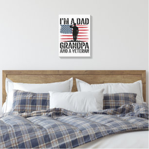 I'm A Dad Grandpa and Veteran Nothing Scares Canvas Print
