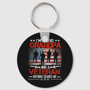 Im A Dad Grandpa Proud Veteran Fathers Day 235 Key Ring
