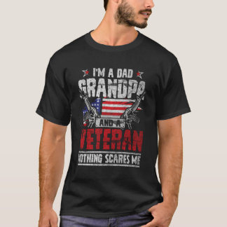 I'M A Dad Grandpa Veteran 4Th Of July Funny Vintag T-Shirt