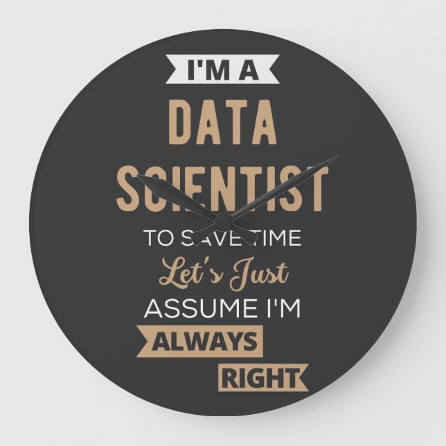 I'm A Data Scientist, To Save Time Let's Just Large Clock (Front)