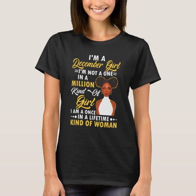 I'm A December Girl Black Women Shirt December Gir (Front)