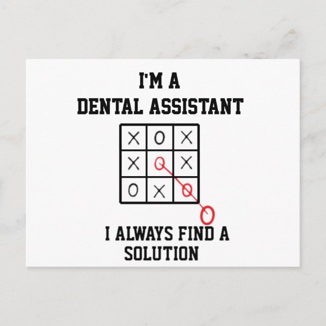 Im A Dental Assistant I Always Find A Solution Postcard (Front)