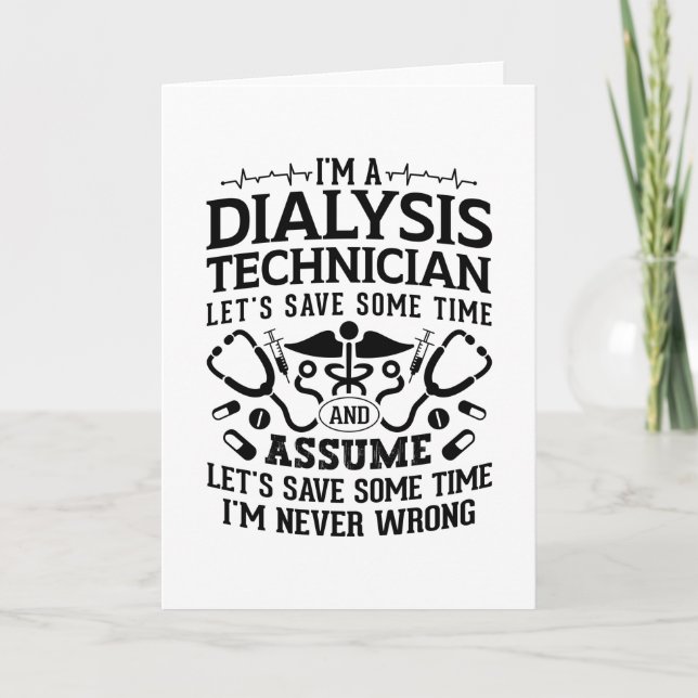 I'm A Dialysis Technician Nephrology Tech Dialysis Card (Front)