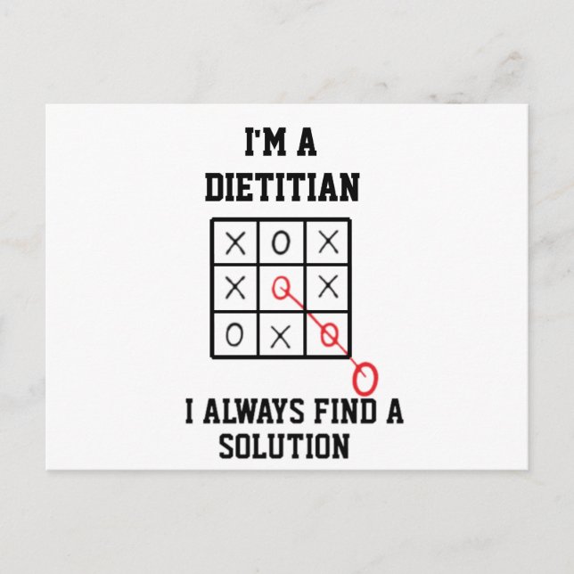 Im A Dietician I Always Find A Solution  Postcard (Front)