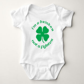 I'm A Drinker Not A Fighter Baby Bodysuit