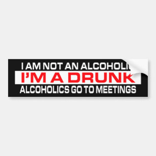 I'm A Drunk Bumper Sticker